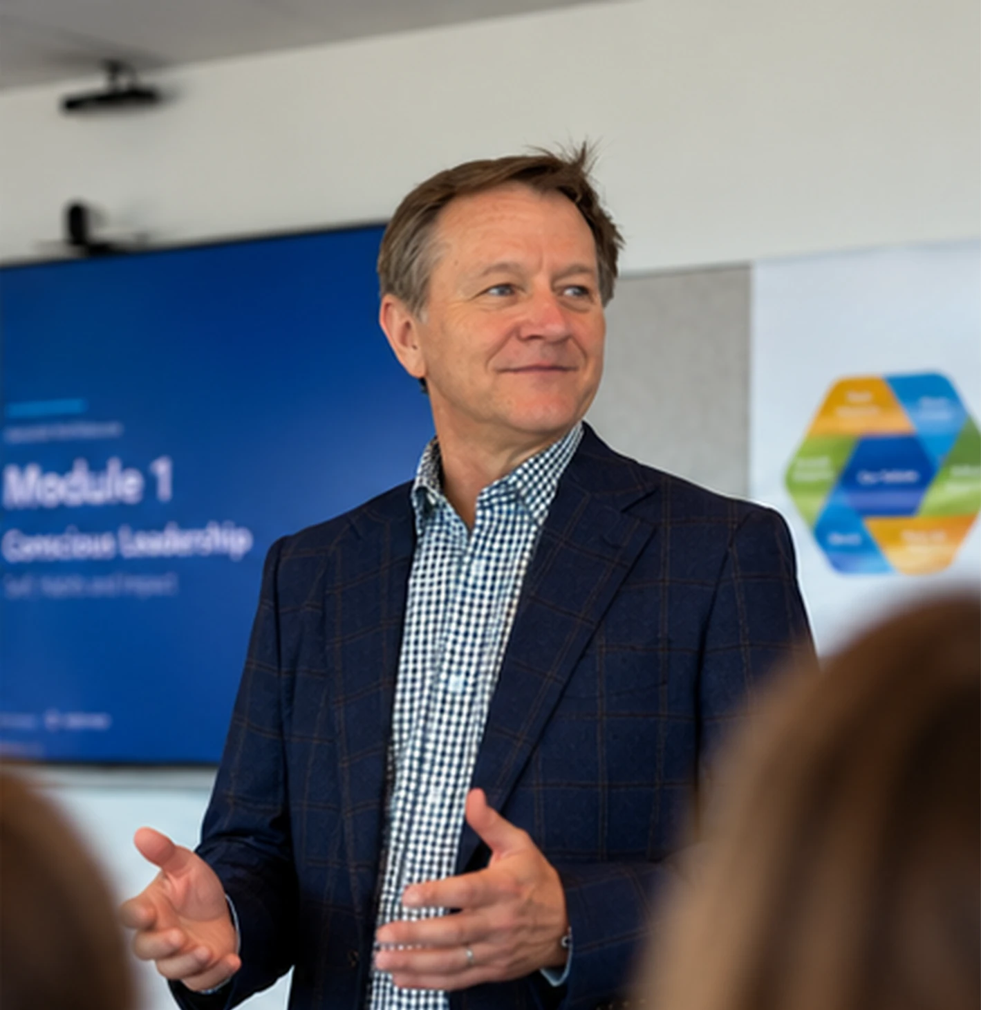 Martin Green, Director of LeadChange, presenting to a group of leaders